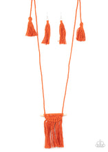 Load image into Gallery viewer, Between You and Macrame Orange Necklace
