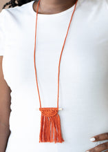 Load image into Gallery viewer, Between You and Macrame Orange Necklace
