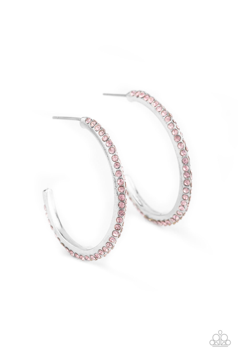 Don't Think Twice Pink Hoop Earring