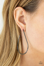 Load image into Gallery viewer, City Curves Black Hoop Earrings
