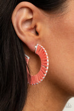 Load image into Gallery viewer, Everybody Conga-Orange Hoop Earring
